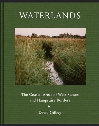 Book cover: green background, marshland photo, title "Waterlands" and author "David Gilbey".