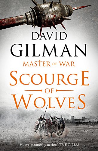 Book cover featuring a spiked mace above text and medieval soldiers charging on horseback.