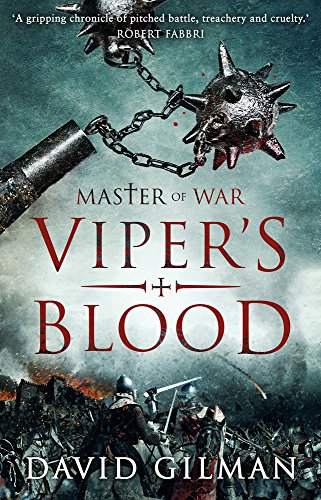 Book cover: "Viper's Blood (Master of War)" with a spiked mace and battle scene.