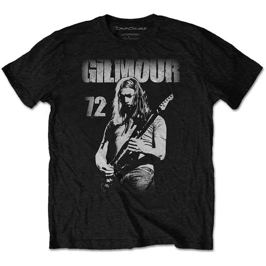 Black t-shirt with "72" design, likely referencing David Gilmour and Pink Floyd.