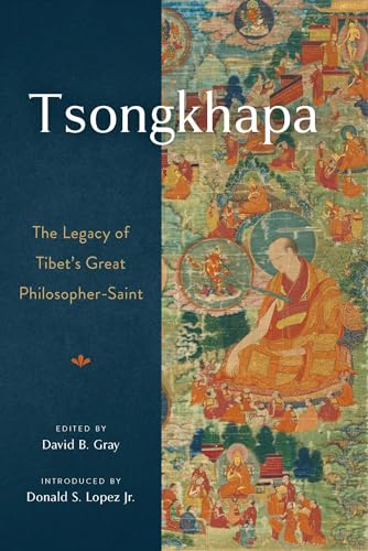 Book cover featuring Tsongkhapa, a Tibetan Buddhist philosopher, with colorful imagery.