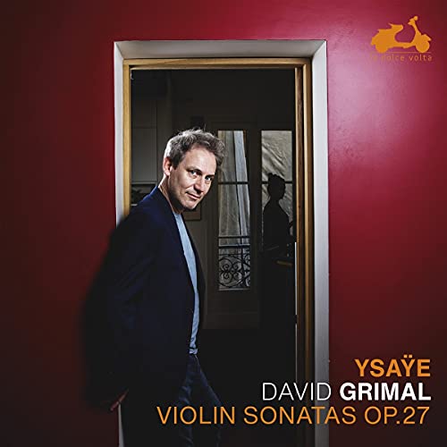 CD cover featuring violinist David Grimal standing in a doorway.
