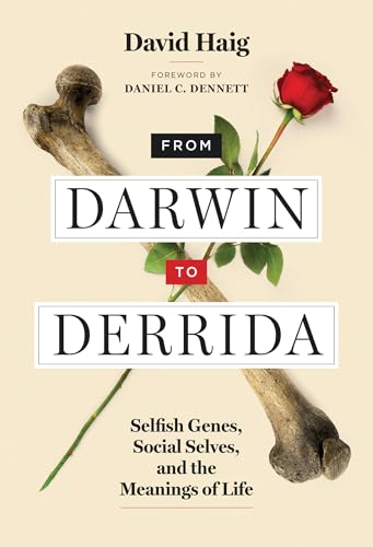 Book cover: bone, red rose, and text “From Darwin to Derrida.”