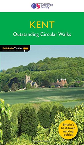 Green guidebook cover with a rural Kent landscape and church steeple.