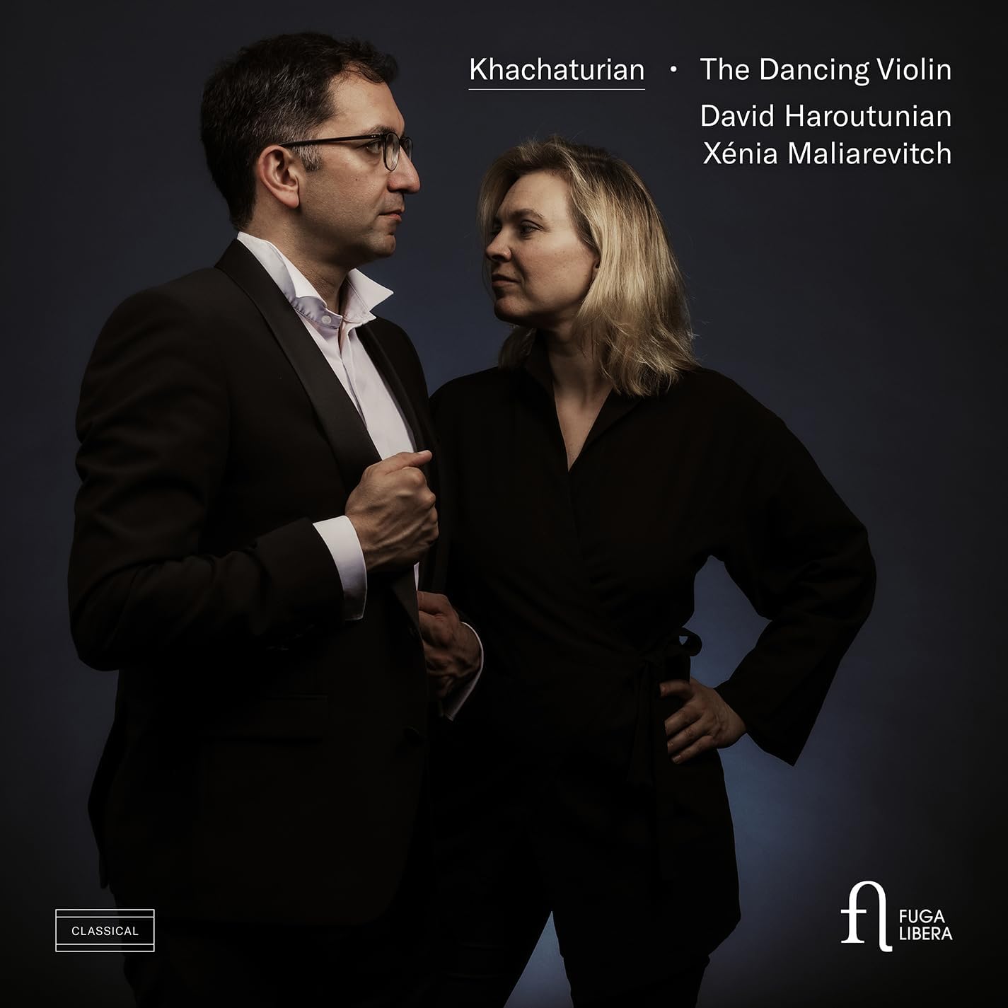 Portraits of David Haroutunian and Xenia Maliarevitch, classical musicians.