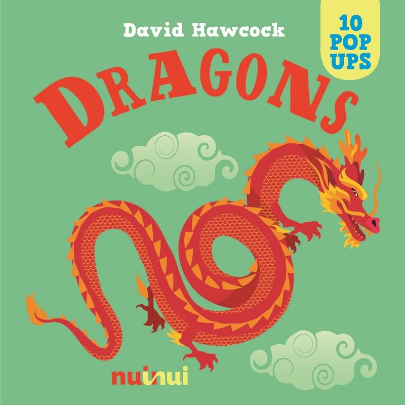 Book cover featuring a red, winding dragon against a green background.