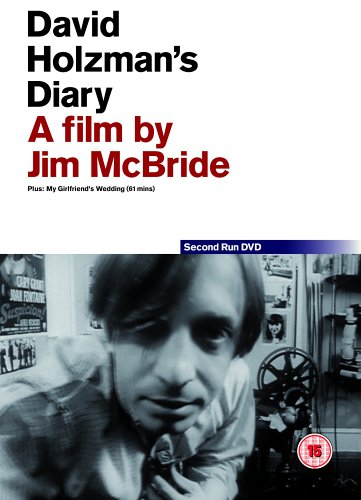 DVD cover for "David Holzman's Diary" featuring a man with a camera.