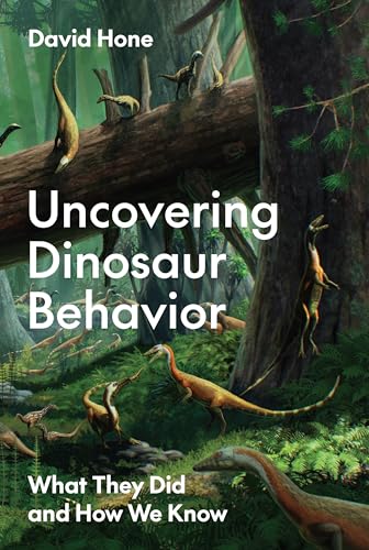 Book cover featuring small dinosaurs in a lush, prehistoric forest setting.