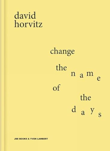 Yellow book cover with black text reading "change the name of the days".