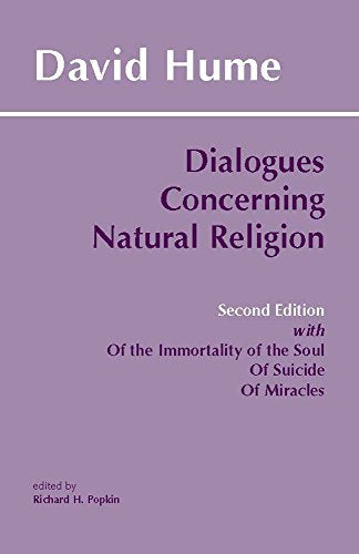 Book cover of Dialogues Concerning Natural Religion by David Hume, purple background with white text.