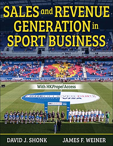 Book cover: "Sales and Revenue Generation in Sport Business" with stadium image.