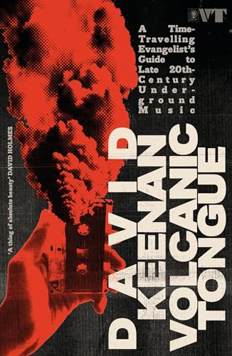 Book cover: red and black graphic of a hand holding a guitar.