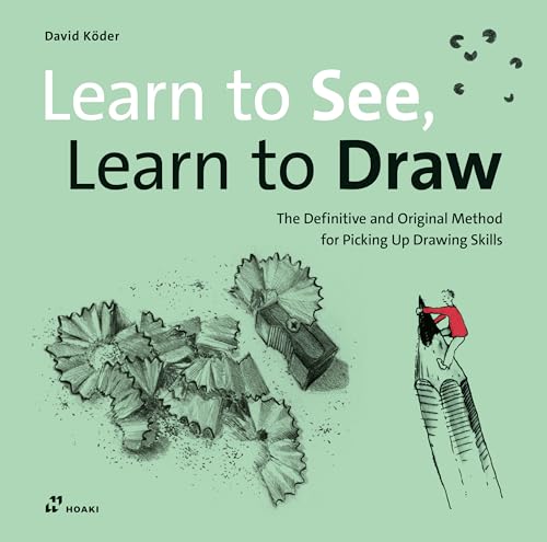Book cover: “Learn to See, Learn to Draw” with pencil shavings illustration.