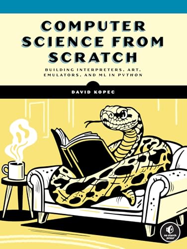 Book cover: snake reading a book on a yellow and blue background.