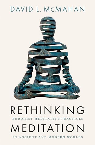 Book cover: meditating figure composed of layered, swirling blue patterns.