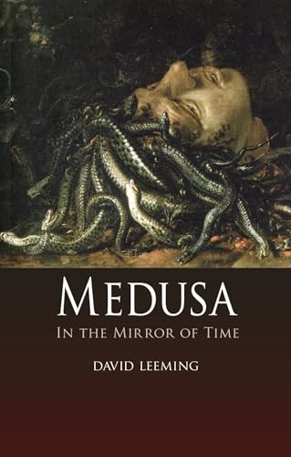 Book cover depicting Medusa with snakes for hair, dark and dramatic.