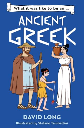 Book cover depicting illustrated figures in Ancient Greek clothing.