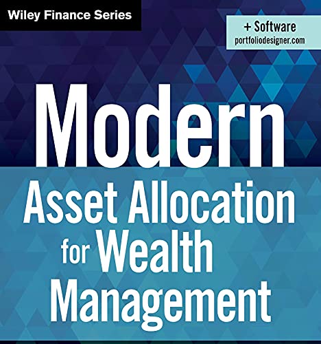 Book cover: “Modern Asset Allocation for Wealth Management” with geometric background.