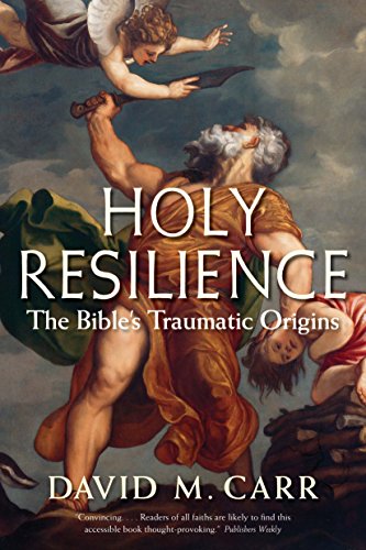Book cover: "Holy Resilience" depicts a biblical scene with figures and text.