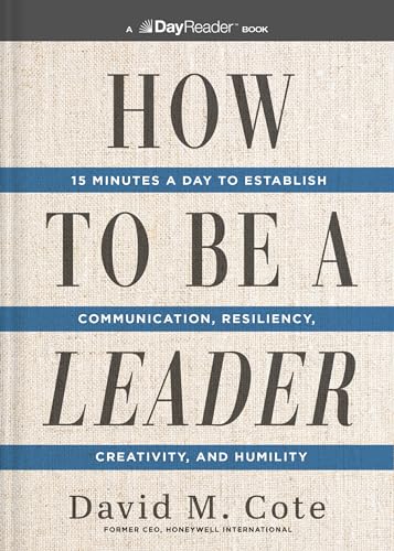 Book cover: "How to Be a Leader" by David M. Cote, beige textured background.