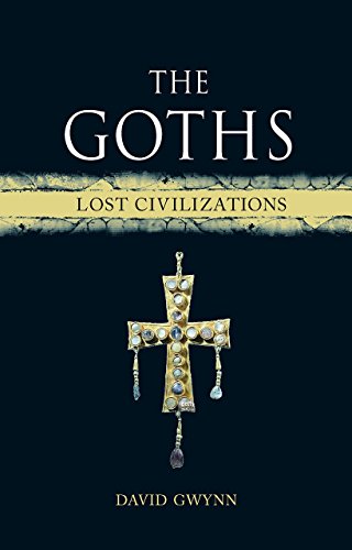 Book cover: "The Goths: Lost Civilizations" with a golden cross pendant.