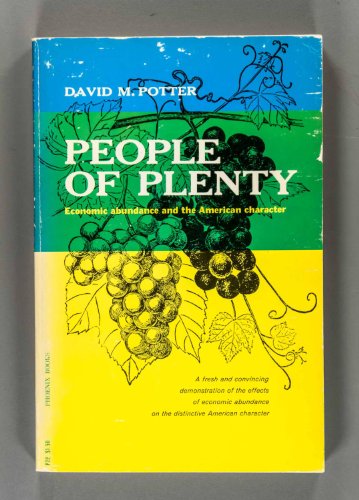 Book cover for "People of Plenty" featuring grapes and split-color design.