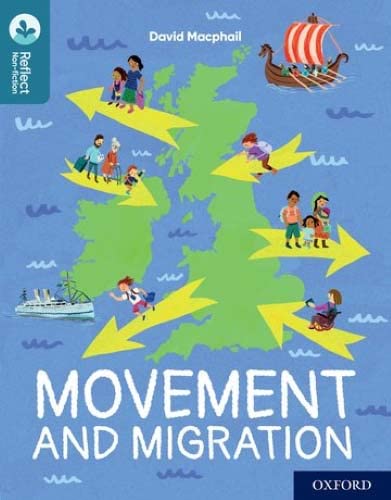Book cover depicting people traveling across a map of the UK.