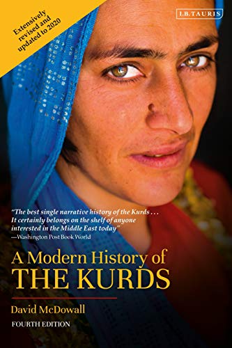 Book cover: "A Modern History of the Kurds" with a woman’s portrait.