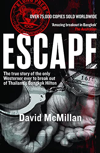 Book cover: "Escape" with handcuffs, a wrist injury, and bold text.