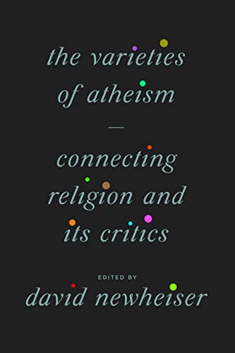 Book cover: "The Varieties of Atheism" with colorful dot accents.