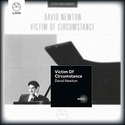 "CD cover with black and white piano image and David Newton at the piano."