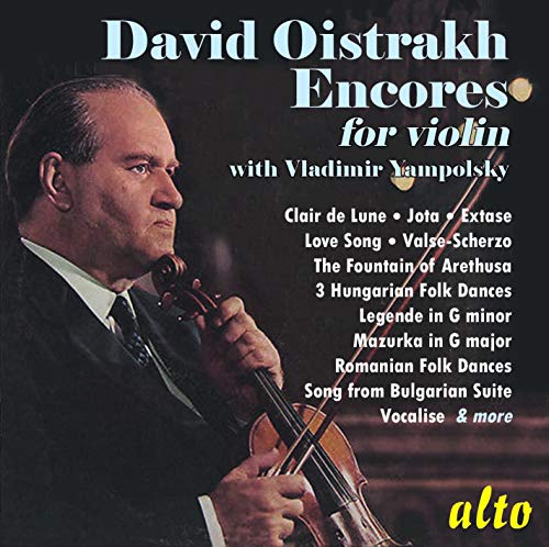 David Oistrakh album cover: violinist playing, with tracklist details.