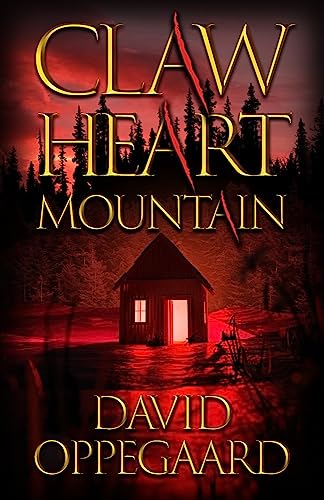 Book cover: red sky over a cabin in a dark forest.