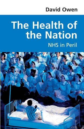 Book cover: “The Health of the Nation” with medical staff and a hospital bed.