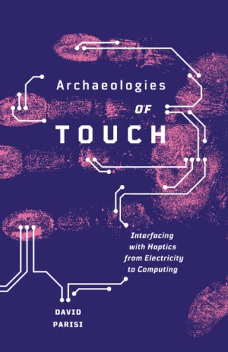 Book cover with fingerprint patterns and circuit board lines, purple background.