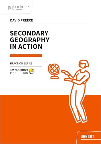 Book cover: "Secondary Geography in Action" with globe and student illustration.
