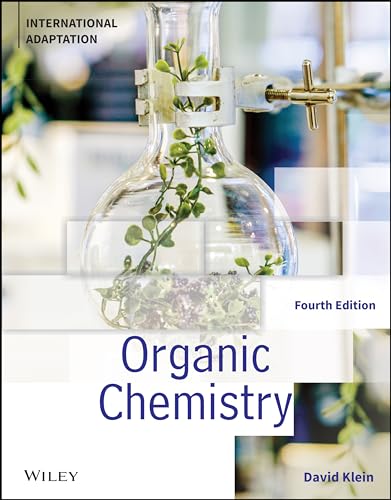 Textbook cover for “Organic Chemistry” with lab glassware and plant imagery.