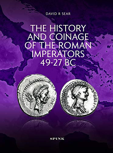 Book cover: Roman coins and title "The History and Coinage of the Roman Imperators.