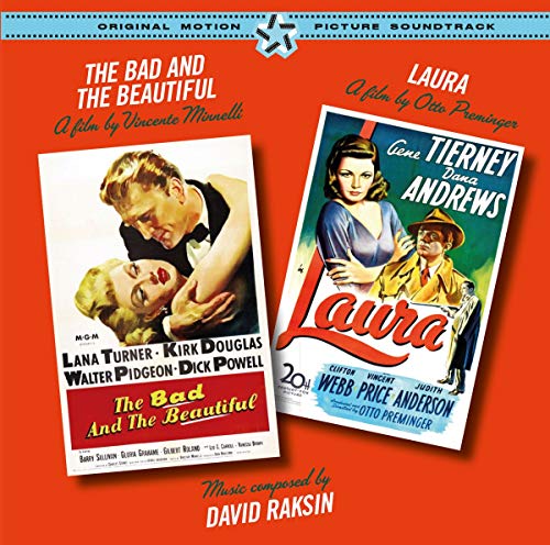 "Orange CD cover featuring movie posters for 'The Bad and the Beautiful' and 'Laura'."