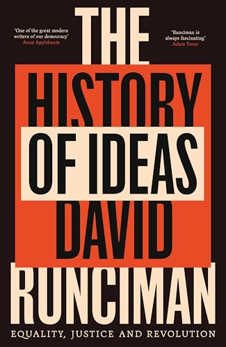 Book cover: "The History of Ideas" by David Runciman, red and white design.