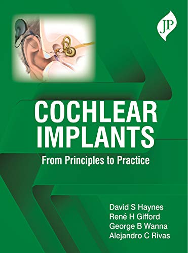 Book cover: "Cochlear Implants" with ear anatomy illustration and author names.
