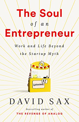 Book cover with red title, lemonade stand illustration, and author David Sax.