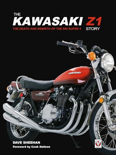 Book cover featuring a red and black Kawasaki Z1 motorcycle.