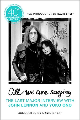 Book cover featuring black and white portrait of John Lennon and Yoko Ono.