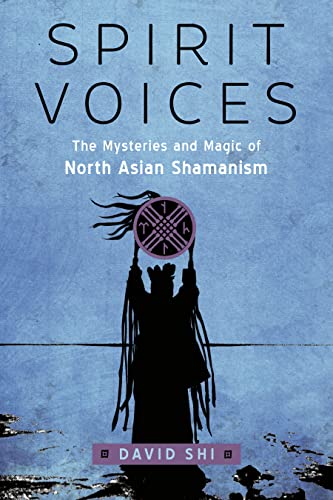 Book cover: "Spirit Voices" with a silhouetted shamanic figure.