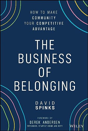Book cover: "The Business of Belonging" with colorful concentric circles.