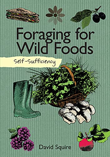 Book cover with illustrations of foraged foods, boots, and plants.