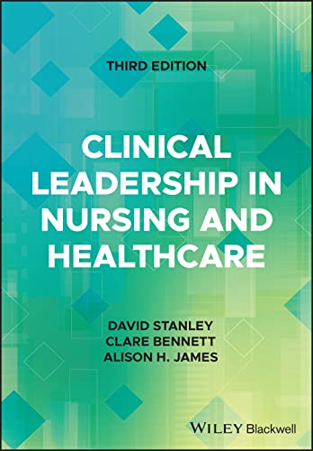 Book cover: "Clinical Leadership in Nursing and Healthcare," third edition.