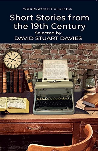 Book cover showing a typewriter, books, and a clock against a brick wall background.