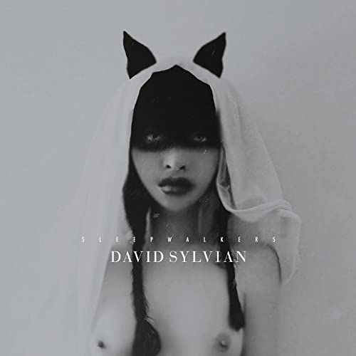 Black and white album cover featuring a person with a hooded veil.